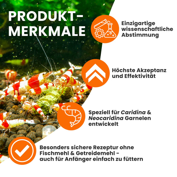 GARNELEN4YOU® Mineral Sticks | mineralstoffreiches Hauptfutter | Premium Garnelenfutter