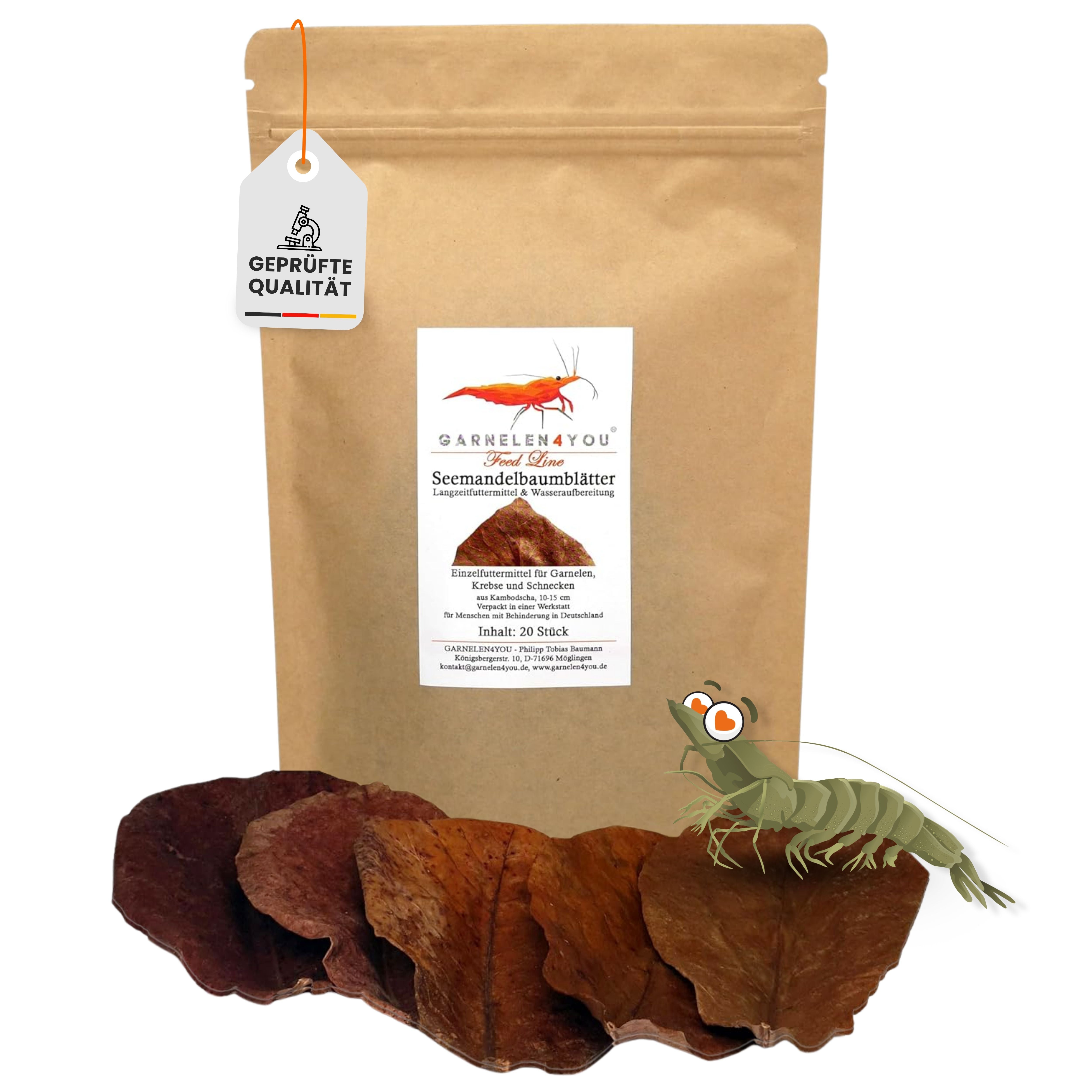 GARNELEN4YOU® Indian Almond Leaves 20 x 15cm