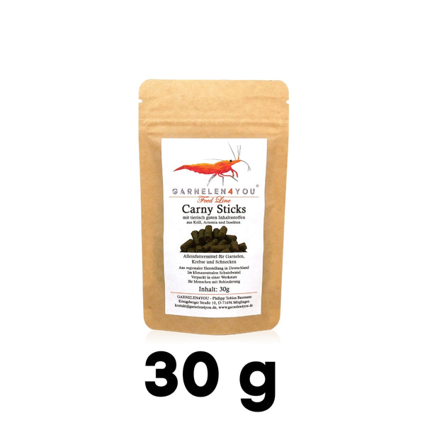 GARNELEN4YOU® Carny Sticks | proteinreiches Hauptfutter | Premium Garnelenfutter