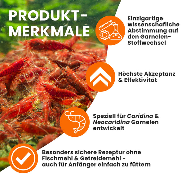 GARNELEN4YOU® Carny Sticks | proteinreiches Hauptfutter | Premium Garnelenfutter