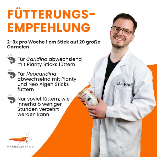 GARNELEN4YOU® Carny Sticks | proteinreiches Hauptfutter | Premium Garnelenfutter
