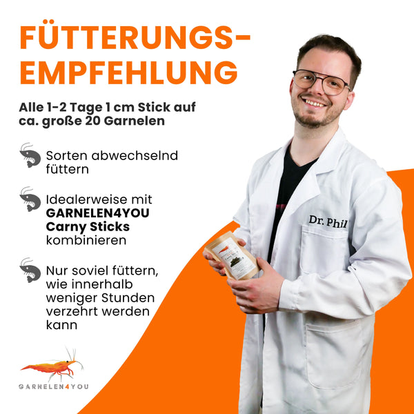 GARNELEN4YOU® Feed Line Einzelfuttermittel-Bundles | Pflanzliches Premium Garnelenfutter