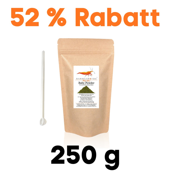 GARNELEN4YOU® Baby Powder | proteinreiches Aufzuchtfutter | Premium Staubfutter