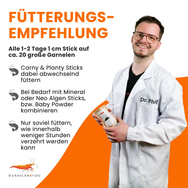 GARNELEN4YOU® Hauptfutter-Bundle: Carny & Planty für Caridina und Neocaridina | Premium Garnelen-Hauptfutter
