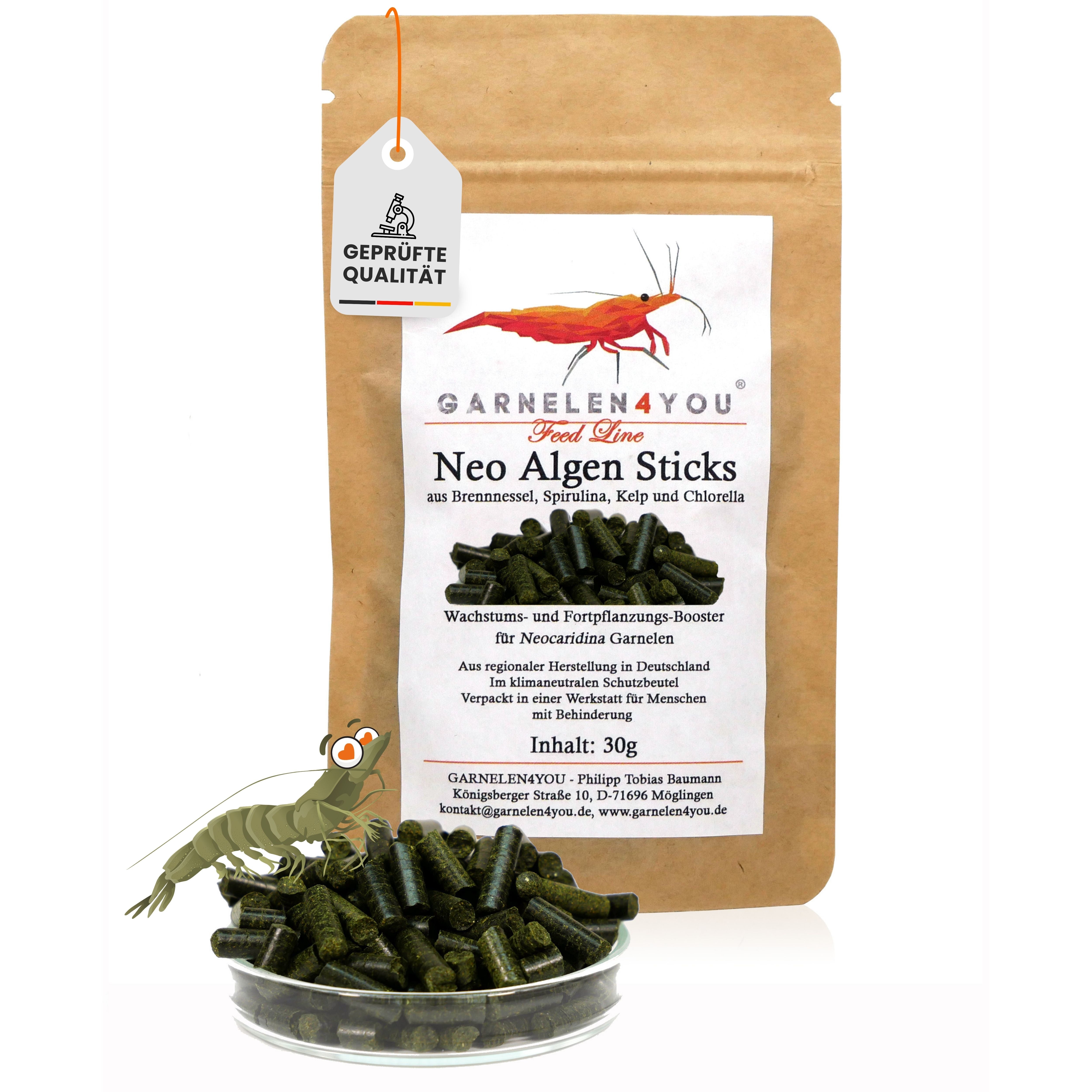 GARNELEN4YOU® Neo Algae Sticks | Growth & Reproduction Booster